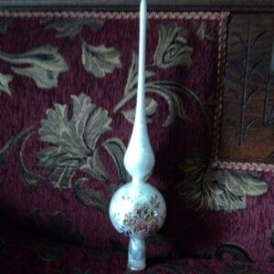 vintage glass Christmas tree topper